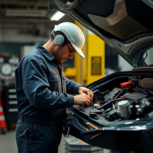 auto technician working