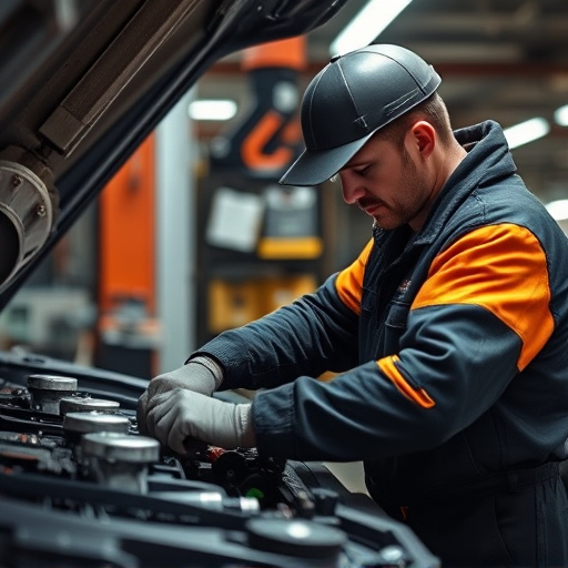 auto technician working
