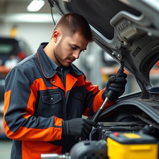 auto technician working