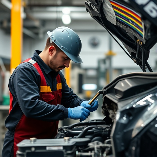 auto technician working