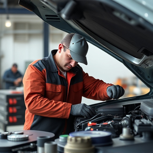 auto technician working
