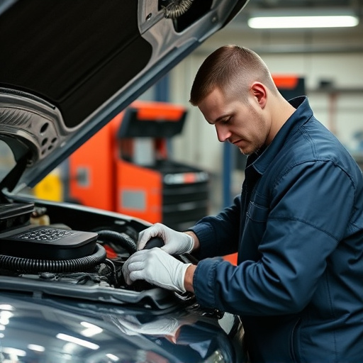 auto technician working