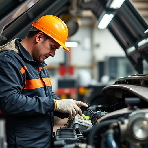 auto technician working