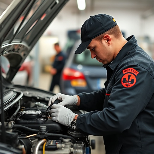 auto technician working