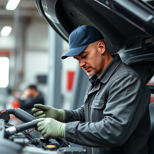 auto technician working