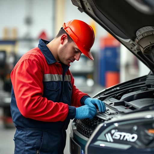 auto technician working
