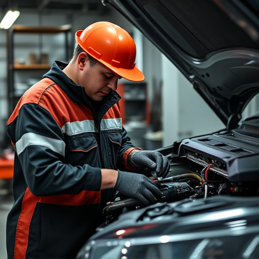 auto technician working