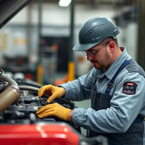 auto technician working
