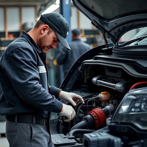 auto technician working