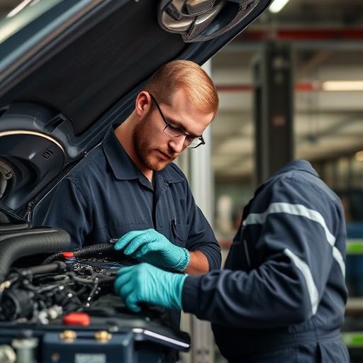 auto technician working