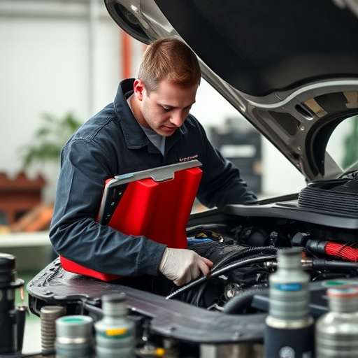 auto technician working