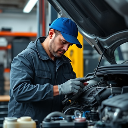 auto technician working