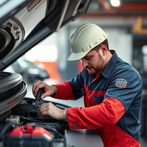 auto technician working