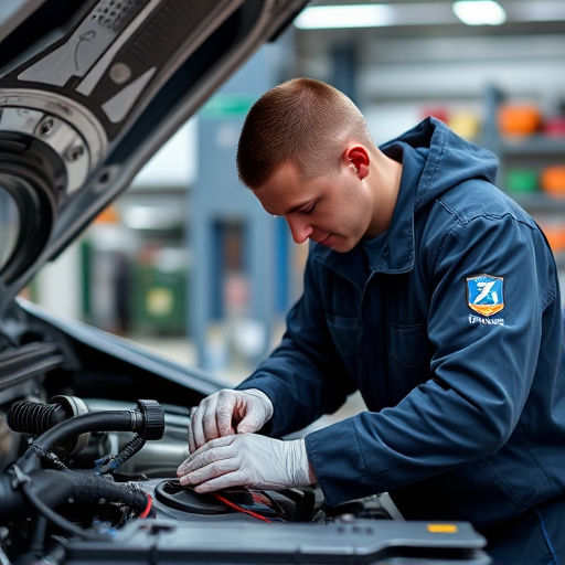 auto technician working