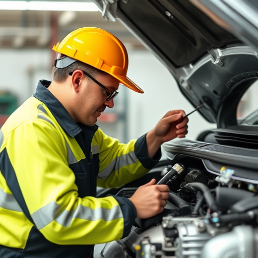 auto technician working