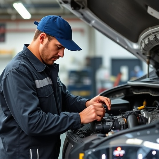 auto technician working
