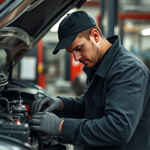 auto technician working