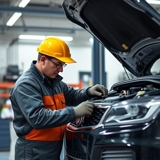 auto technician working