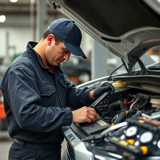 auto technician working