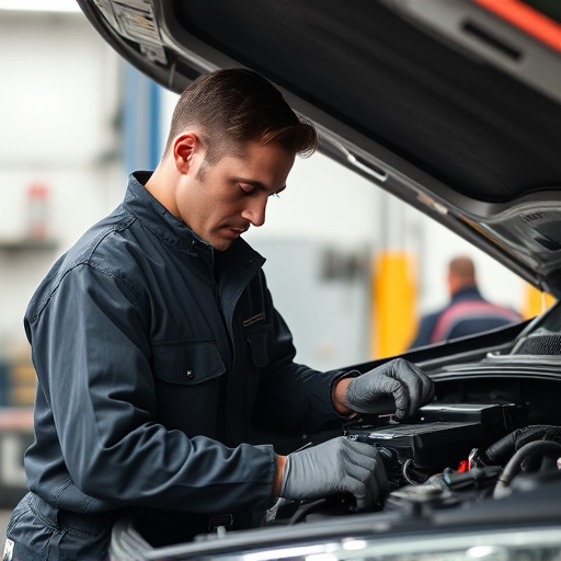 auto technician working