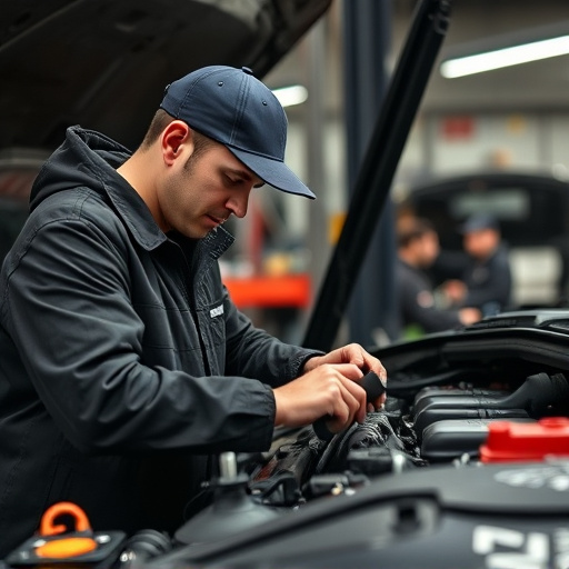 auto technician working