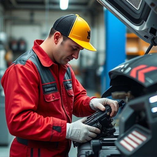 auto technician working