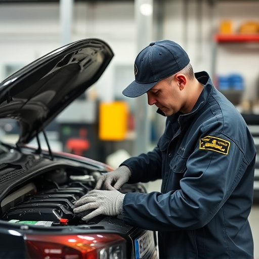 auto technician working