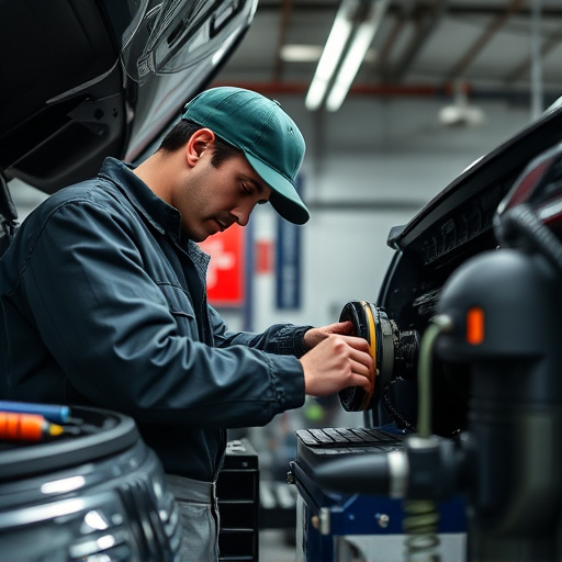 auto technician working