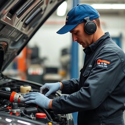 auto technician working