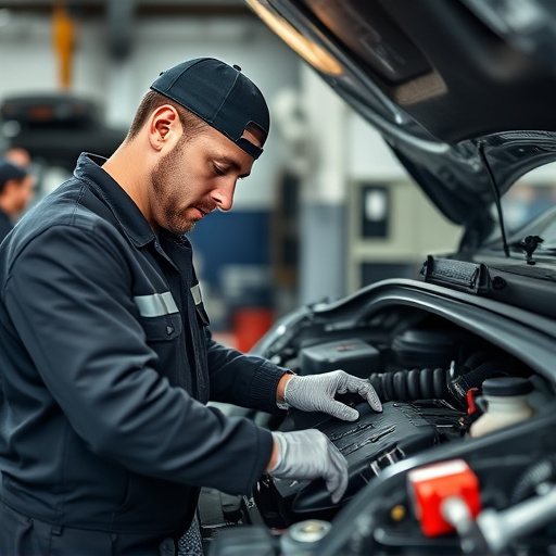 auto technician working