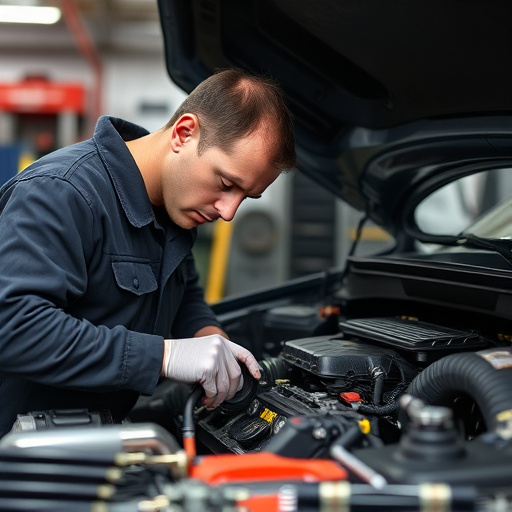 auto technician working