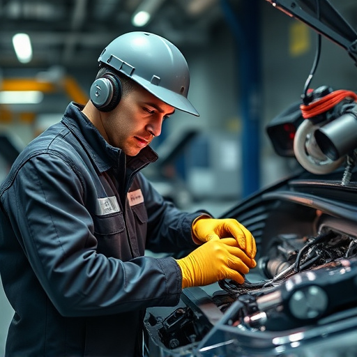 auto technician working