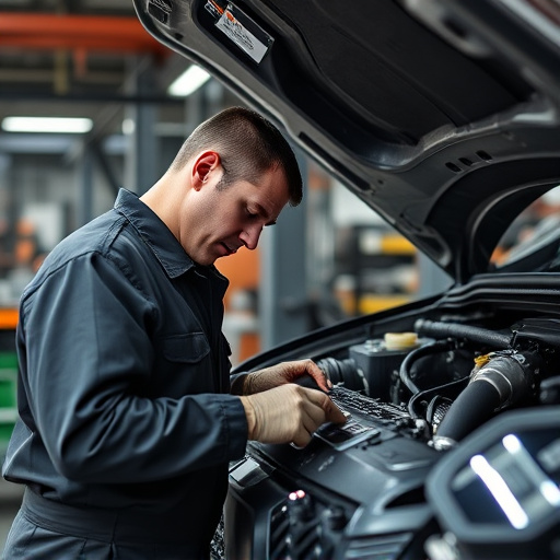 auto technician working