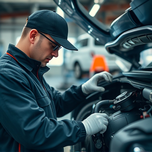 auto technician working
