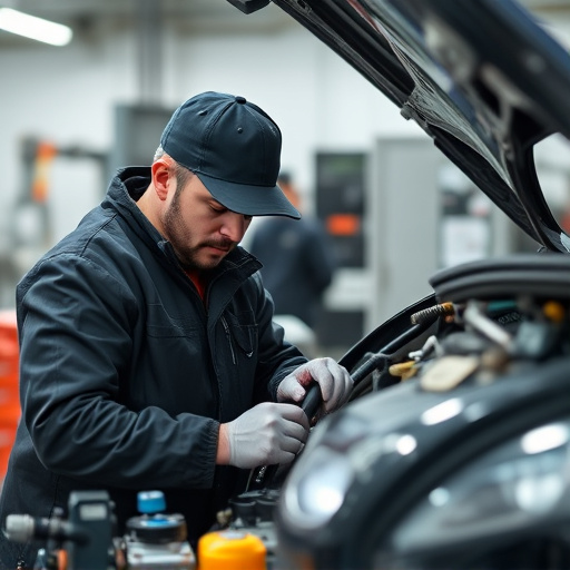 auto technician working