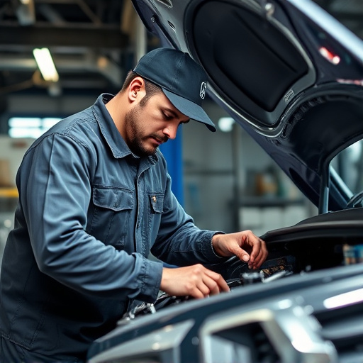 auto technician working