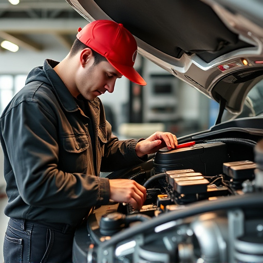 auto technician working