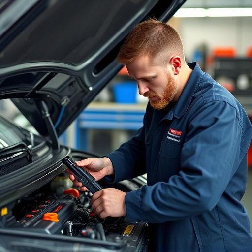 auto technician working