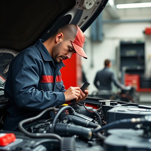 auto technician working