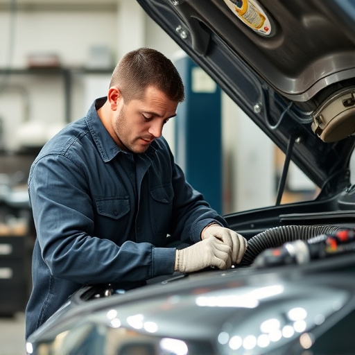 auto technician working