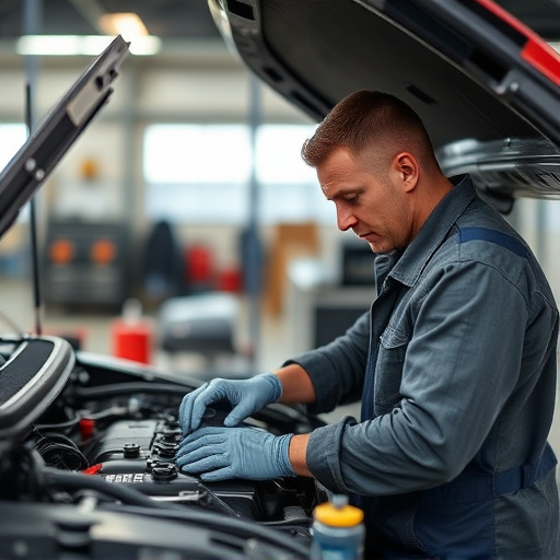 auto technician working