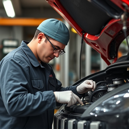 auto technician working
