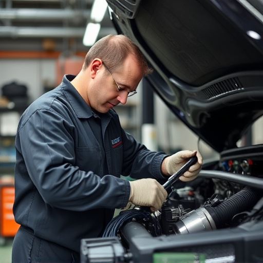 auto technician working