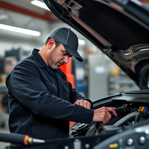 auto technician working