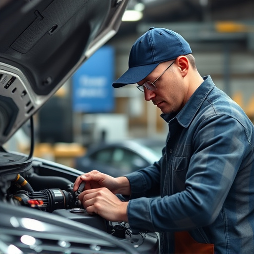 auto technician working