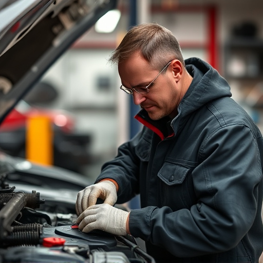 auto technician working