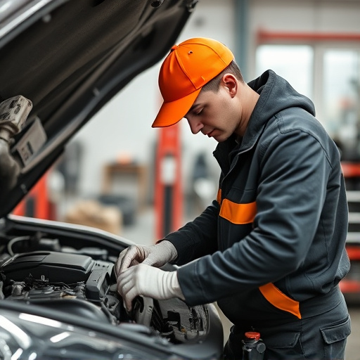auto technician working