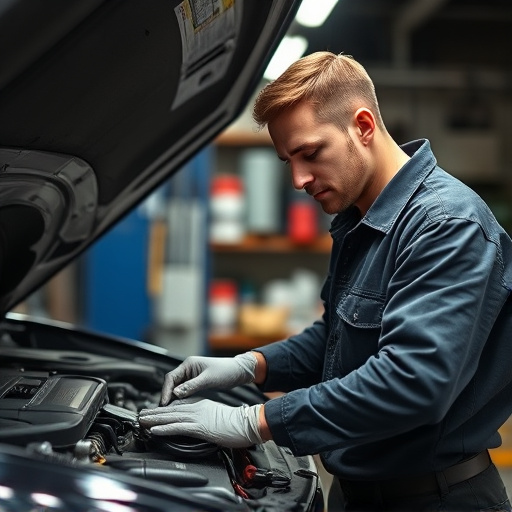 auto technician working