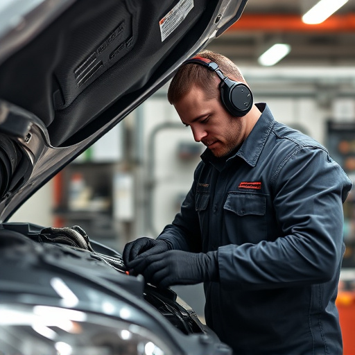 auto technician working