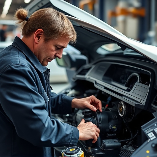 auto technician working
